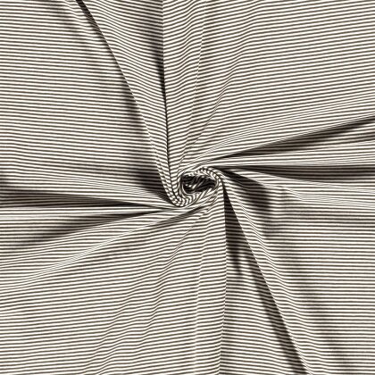 Baumwolljersey Mini Streifen 3mm *Bibi* - taupe