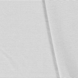 Baumwolljersey Mini Streifen 3mm *Bibi* - hellgrau