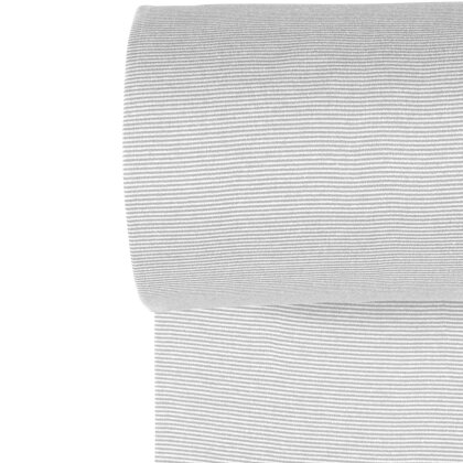 Strickbündchen Streifen *Bibi* - hellgrau