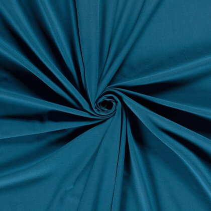 Baumwolljersey *Mila* Uni - pfauenblau