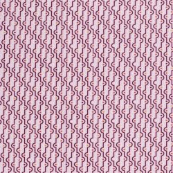 Baumwollpopeline Streifenkreise - rosa