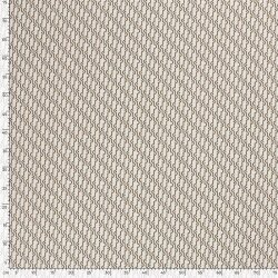 Baumwollpopeline Streifenkreise - hellbeige