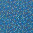 Baumwollpopeline bunte Buchstaben - royalblau