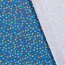 Baumwollpopeline bunte Buchstaben - royalblau
