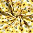 Baumwollpopeline Sonnenblumen - weiß