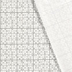 Baumwollpopeline Sudoku - weiss