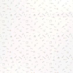 Baumwollpopeline Geometrie - weiss