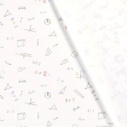 Baumwollpopeline Geometrie - weiss