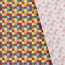 Baumwollpopeline buntes Puzzle - rot