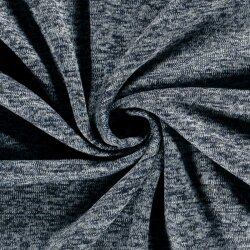Strickfleece *Marie* Uni - meliert hell graublau