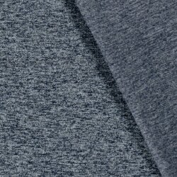 Strickfleece *Marie* Uni - meliert hell graublau
