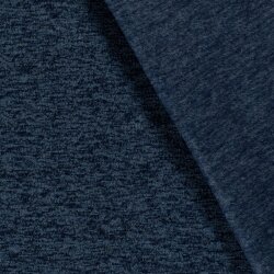 Strickfleece *Marie* Uni - meliert deep ocean