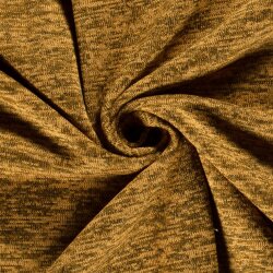Strickfleece *Marie* Uni - meliert senfgelb