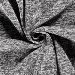Strickfleece *Marie* Uni - meliert silber