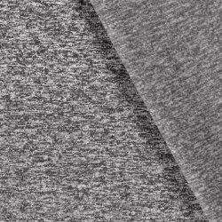 Strickfleece *Marie* Uni - meliert silber