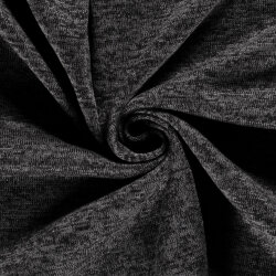 Strickfleece *Marie* Uni - meliert anthrazit