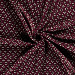 Jacquard Gestrickt Rauten - dunkelrot