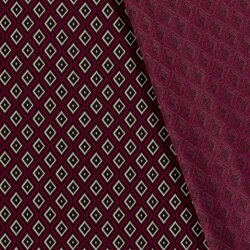 Jacquard Gestrickt Rauten - dunkelrot