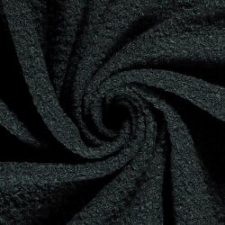 Bouclé Mantelstoff Uni *Marie* - dunkelgrün