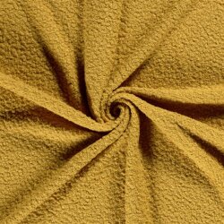 Bouclé Mantelstoff Uni *Marie* - senf