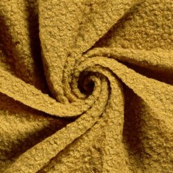 Bouclé Mantelstoff Uni *Marie* - senf