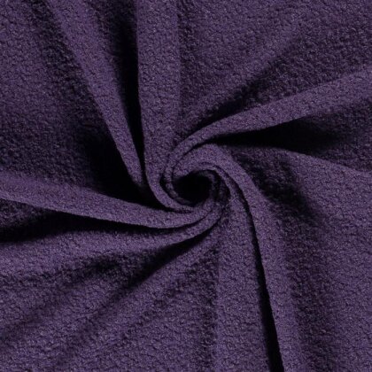 Bouclé Mantelstoff Uni *Marie* - blaubeere