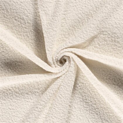Bouclé Mantelstoff Uni *Marie* - creme