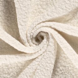 Bouclé Mantelstoff Uni *Marie* - creme