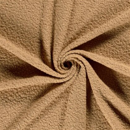 Bouclé Mantelstoff Uni *Marie* - eiche