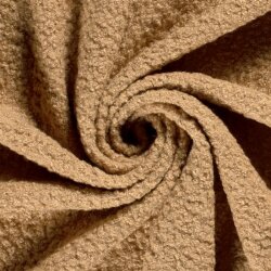 Bouclé Mantelstoff Uni *Marie* - eiche