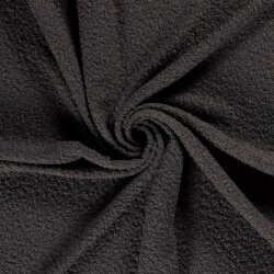 Bouclé Mantelstoff Uni *Marie* - dunkelgrau