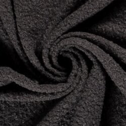 Bouclé Mantelstoff Uni *Marie* - dunkelgrau
