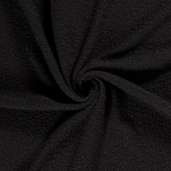 Bouclé Mantelstoff Uni *Marie* - schwarz