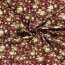 Viskose Quattro Stretch Blumenbouquet - weinrot