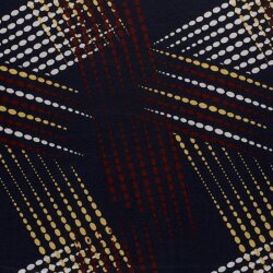 Polyester Viskose Discharge-Druck Punktstreifen - dunkelblau