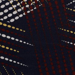 Polyester Viskose Discharge-Druck Punktstreifen - dunkelblau