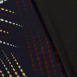 Polyester Viskose Discharge-Druck Punktstreifen - dunkelblau