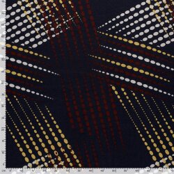 Polyester Viskose Discharge-Druck Punktstreifen - dunkelblau