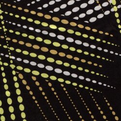 Polyester Viskose Discharge-Druck Punktstreifen  - schwarz