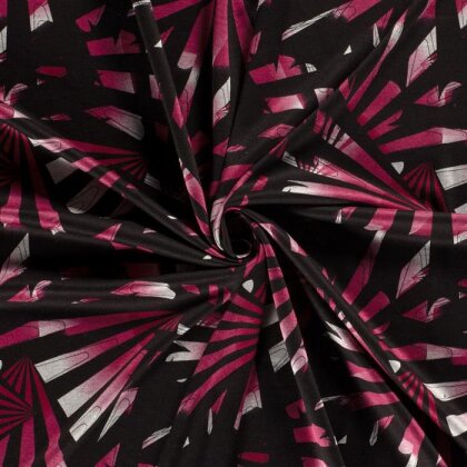 Polyester Viskose Discharge-Druck Fächer - pink