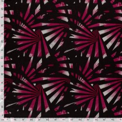 Polyester Viskose Discharge-Druck Fächer - pink