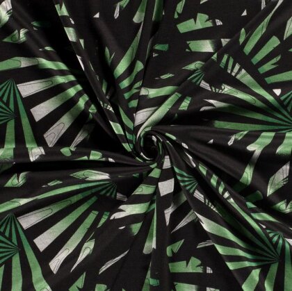 Polyester Viskose Discharge-Druck Fächer - grün