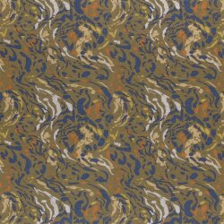 Polyester Viskose Discharge-Druck Farbkleckse - oliv