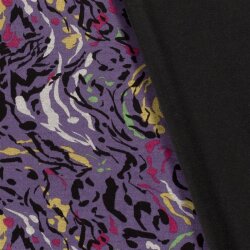 Polyester Viskose Discharge-Druck Farbkleckse - dunkellila