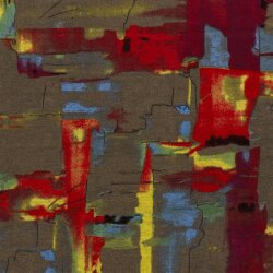 Polyester Viskose Discharge-Druck Kunst - taupe