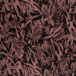 Viskosejersey abstrakte Blätter - antikmint