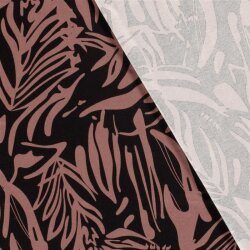 Viskosejersey abstrakte Blätter - antikpink