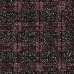Jacquard Gestrickt Karomuster - grau/pink