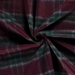 Jacquard Gebürstet Karomuster - dunkelrot
