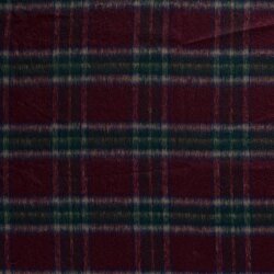 Jacquard Gebürstet Karomuster - dunkelrot